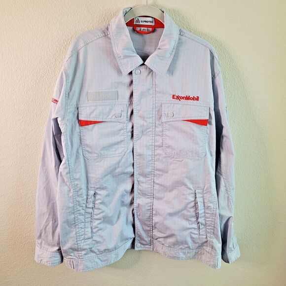Exxon Mobil Chemical Jacket 3XL U Protec Static Huizhou Plant Zip Snap NICE - Picture 2 of 16
